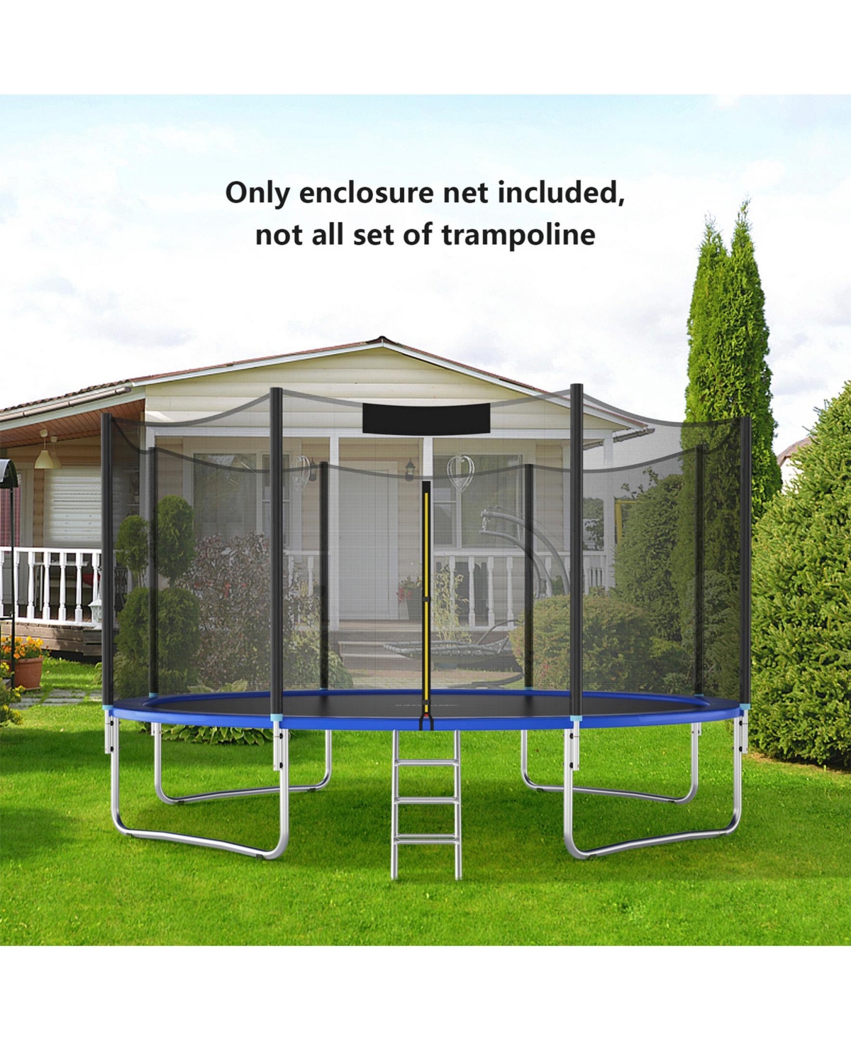 Sugift 8 Feet Trampoline Safety Replacement Protection Enclosure Net