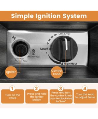 40000 BTU Patio Heater Outdoor Propane Gas Heater with Cover and Wheels