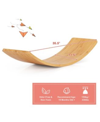 35.5 Inch Wooden Wobble Balance Board for Toddler and Adult
