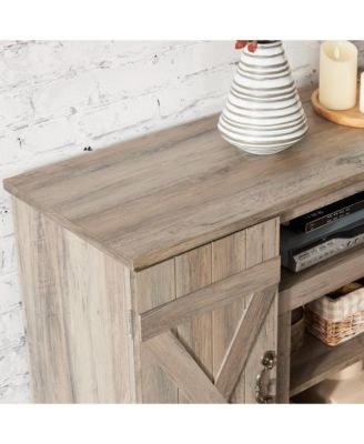 American retro Cabinet with Open and Closed Storage Space