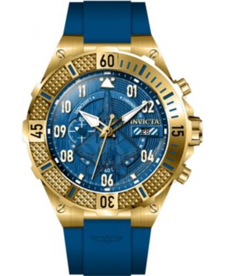 Men's 39890 Aviator Quartz Multifunction Blue Dial Watch