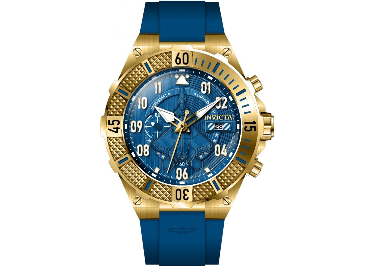 Invicta Men's Aviator Quartz Multifunction Blue Dial Watch