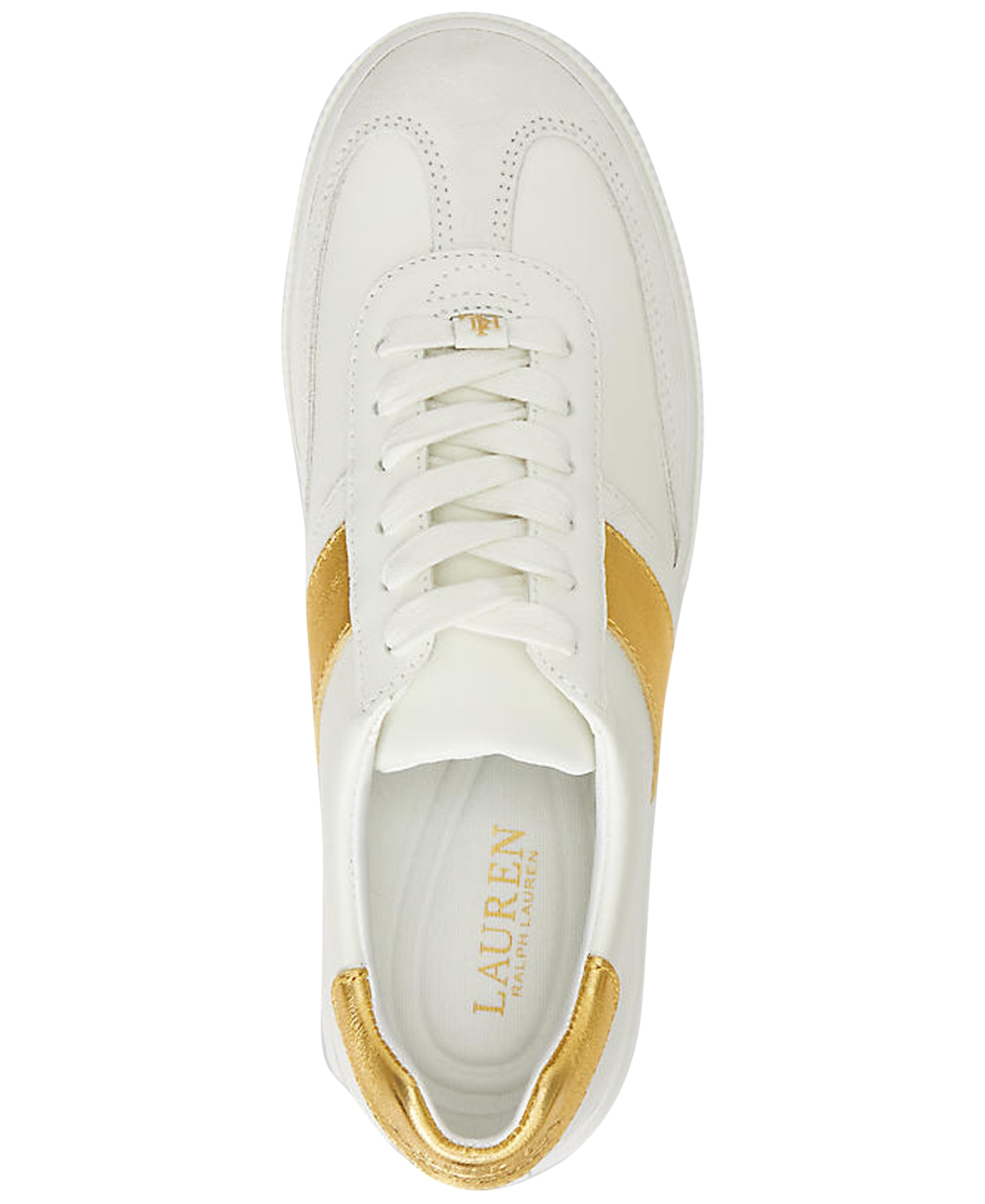 Ralph Lauren Women's Braylee Round Toe Sneakers In White