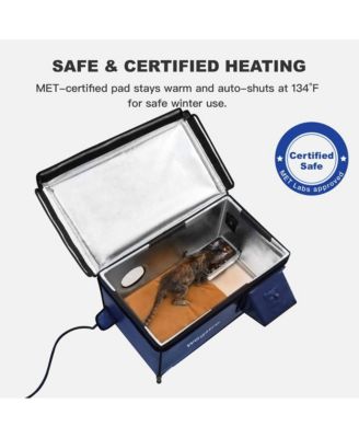 Flagship Outdoor Heated Cat House — Navy Blue