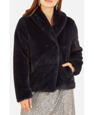 Women's Stylish Faux Fur Wrap Coat for Special Occasions