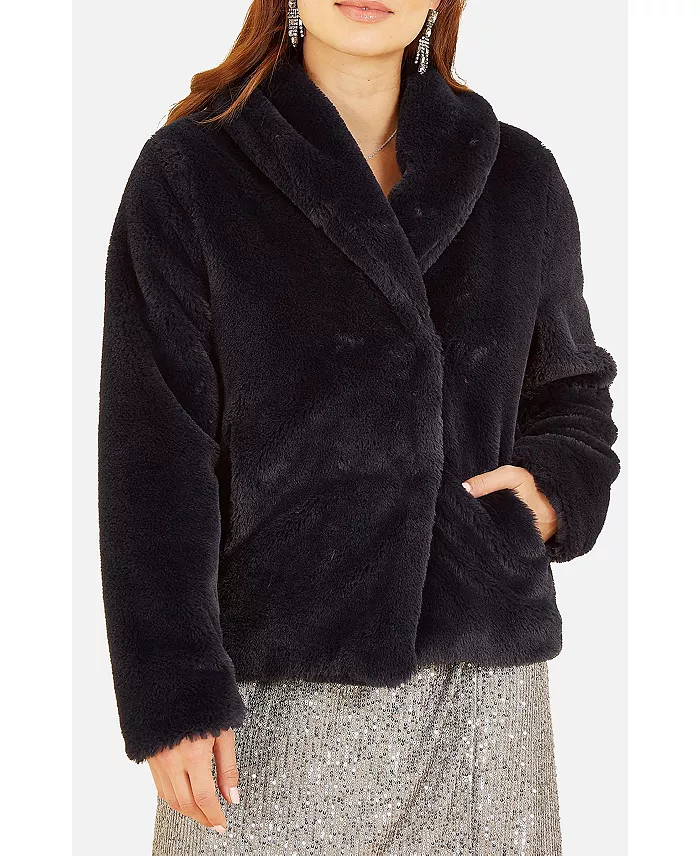 Women's Stylish Faux Fur Wrap Coat for Special Occasions - thumbnail 4