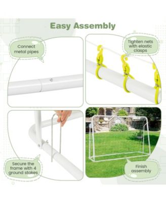 2-in-1 Kids Soccer Rebounder and Soccer Goal with Adjustable Height