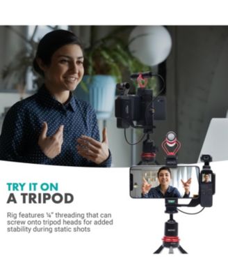 OPR-50G Video Rig for DJI OSMO Pocket - Includes Smartphone Mount and Grip Handle