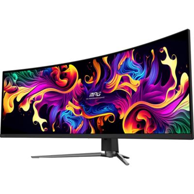 MPG 491CQPX QD-OLED 49" 32:9 DQHD 240Hz Curved OLED HDR Gaming Monitor, Metallic Black