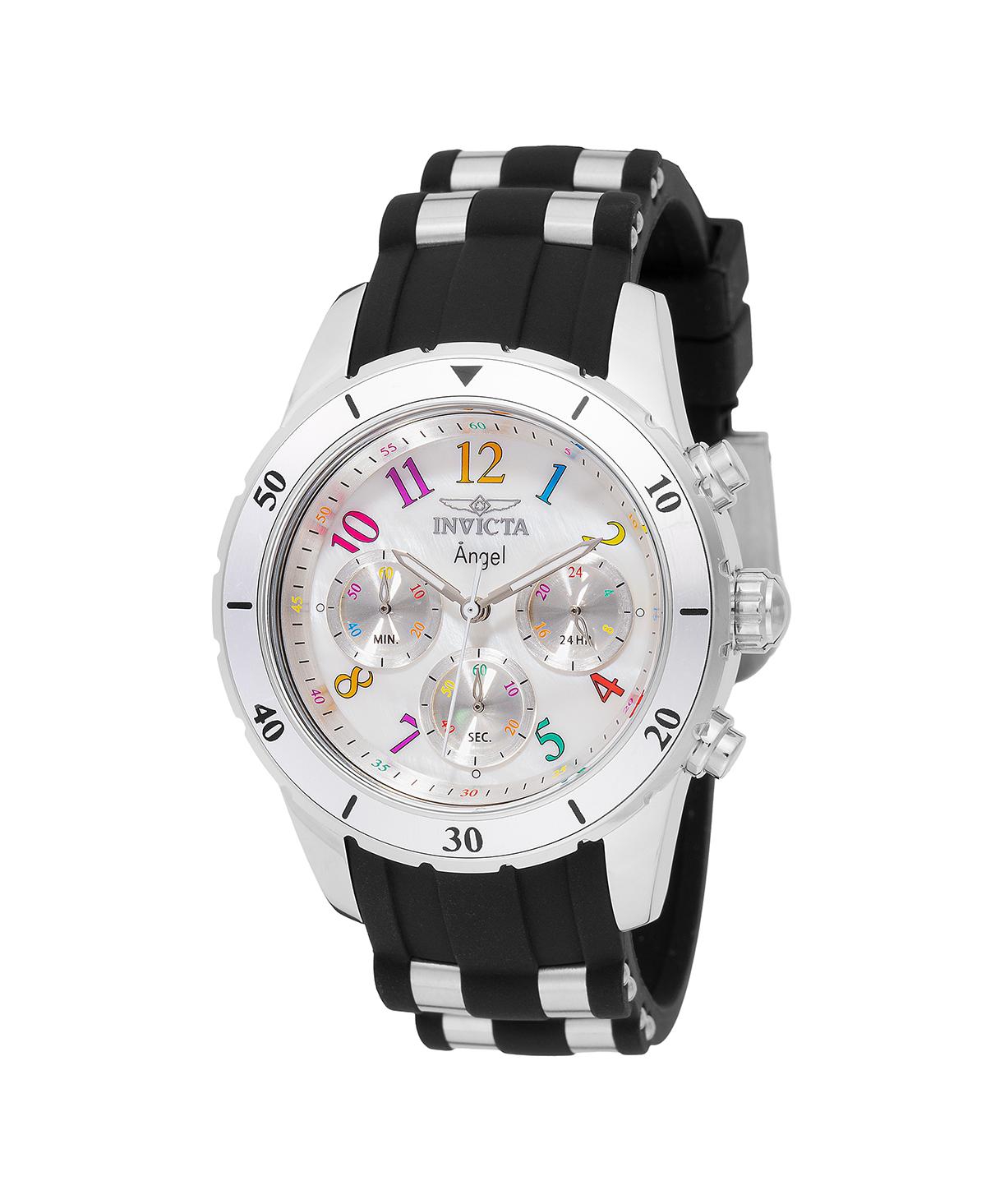 Invicta Women's Quartz Angel Watch – White Strap, Round Case Diameter 38mm