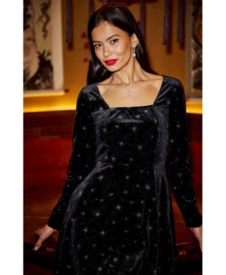 Women's Starburst Foil Print Skater Dress