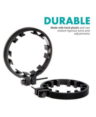 FR3 Adjustable 3-Piece Follow Focus Ring Gear Set - Includes 65mm, 75mm and 85mm Lens Rings