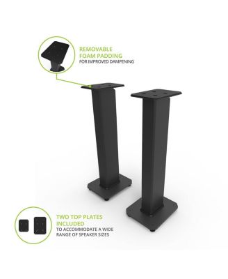SX30 30" Fillable Speaker Stands with Isolation Feet - Pair (Black)