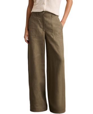 REISS - Women's Linen Wide-Leg Pants