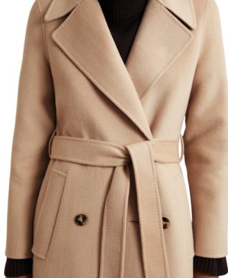 Women's Double-Breasted Blind Seam Wool-Blend Coat