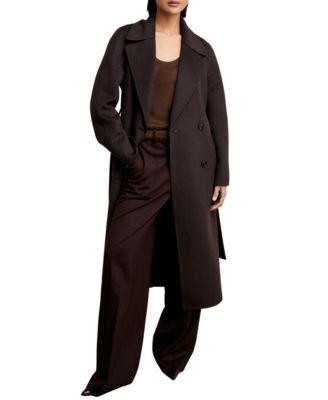Women's Double-Breasted Blind Seam Wool-Blend Coat