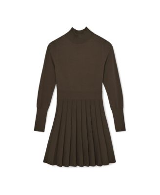 Women's Knitted Belted Skater Mini Dress