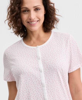 Women's 2-Pc. Cotton Printed Cropped Pajamas Set