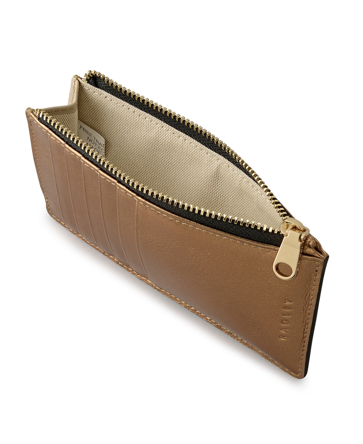 Radley London Sloane Mews Metallic Zip Top Wallet In Brown