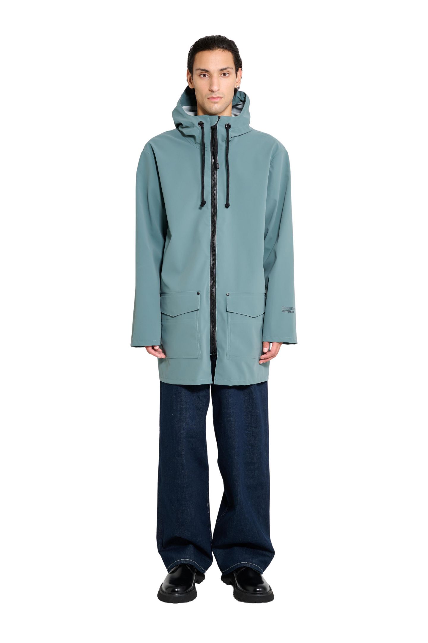 Мужские куртки Stutterheim Stockholm Patch Raincoat, цвет: Moon Rock — фото 5