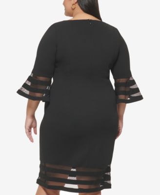 Plus Size Boat Neck Midi Dress