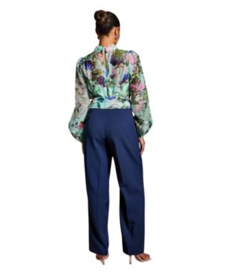 Women's Pintuck Detail Wide Leg Jumpsuit