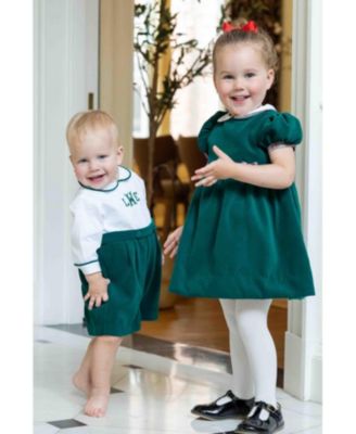 Baby Boys One Piece & Suits & Sets Pique And Velvet Short Sleeve All In One Shortall