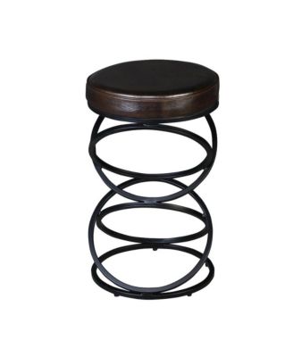 Polaris Leather 24" Bar Stool, Brown