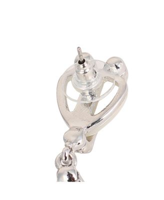 Women's The Veined-Teardrop Drop Earrings - Metallic Silver