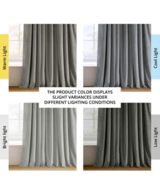 Silver Grey Signature Velvet Blackout Curtain