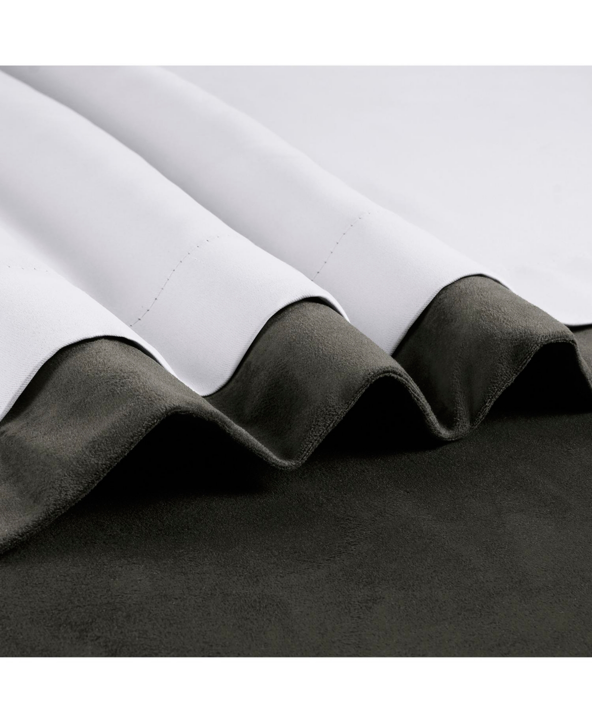 Half Price Drapes Gunmetal Grey Signature Extra Wide Velvet Blackout Curtain