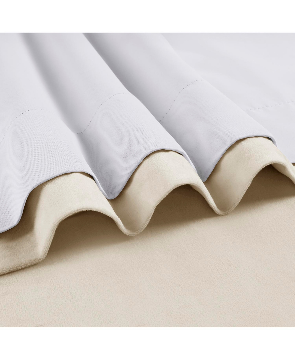 Half Price Drapes Ivory Signature Extra Wide Velvet Blackout Curtain