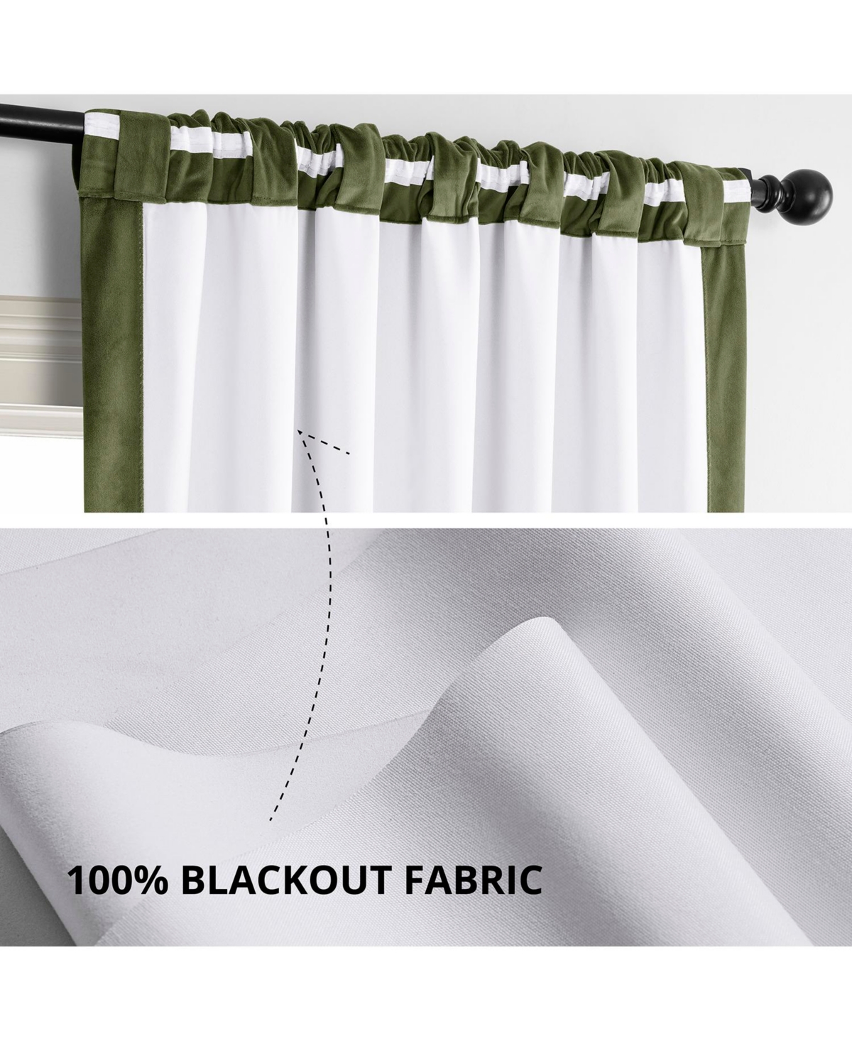 Half Price Drapes Hunter Green Signature Velvet Blackout Curtain