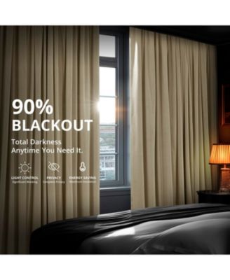 Neutral Ground Signature Extra Wide Velvet Blackout Curtain