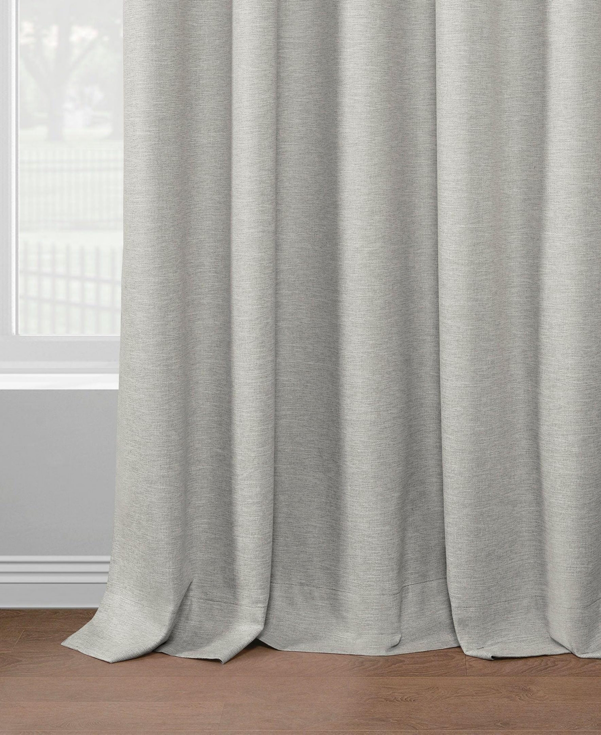 Half Price Drapes Boho Chic Faux Linen Blackout Curtain Pair (2 Panels