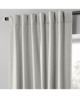 Boho Chic Faux Linen Blackout Curtain Pair (2 Panels)