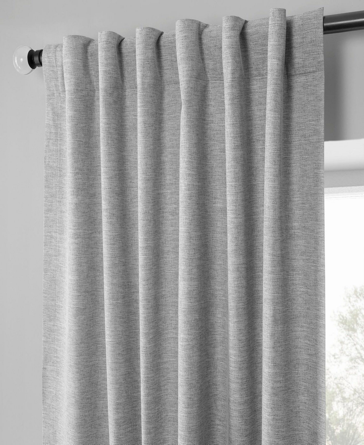 Half Price Drapes Boho Chic Faux Linen Blackout Curtain Pair (2 Panels