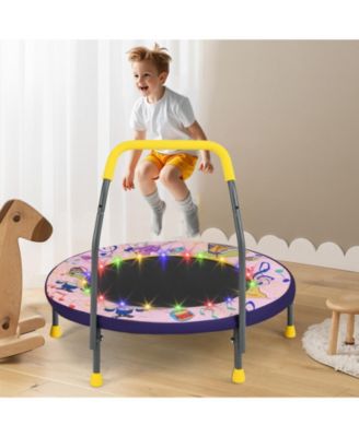 Mini Trampoline Folding Small Rebounder for Kids with Lights