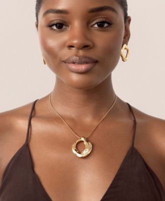 Molten Marquise Pendant Necklace