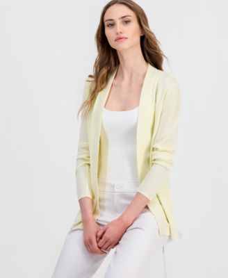 Women's Fine Rib Open-Front Malibu Cardigan