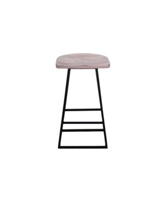Clement Solid Wood 24" Bar Stool, White