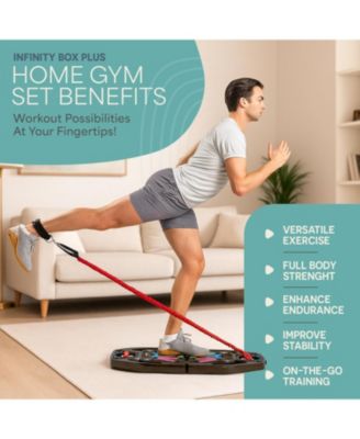 Portable Home Gym Kit – Push Up Board with Resistance Bands for Full Body Workouts