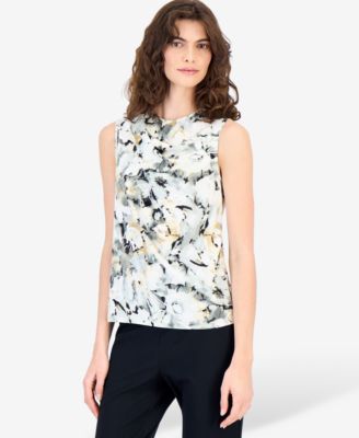 Women's Sleeveless Pleated Asymmetrical Top