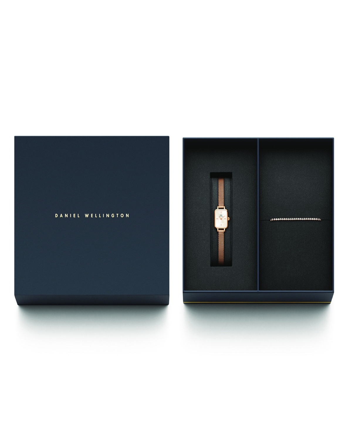 Daniel Wellington Women's Analog Rose Gold-tone Stainless Steel Watch Set, 18mm In Metallic