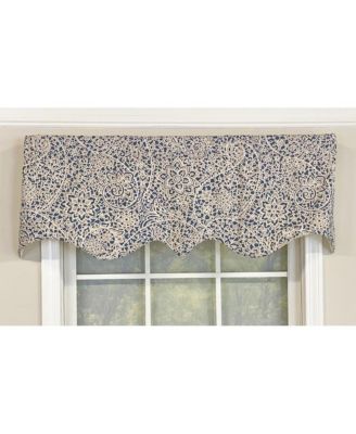 Stella Paisley Regal Valance Navy. 3" Rod Pocket 50"W x 17"L