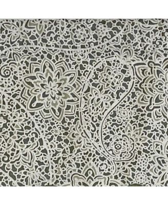 Stella Paisley Regal Valance Navy. 3" Rod Pocket 50"W x 17"L