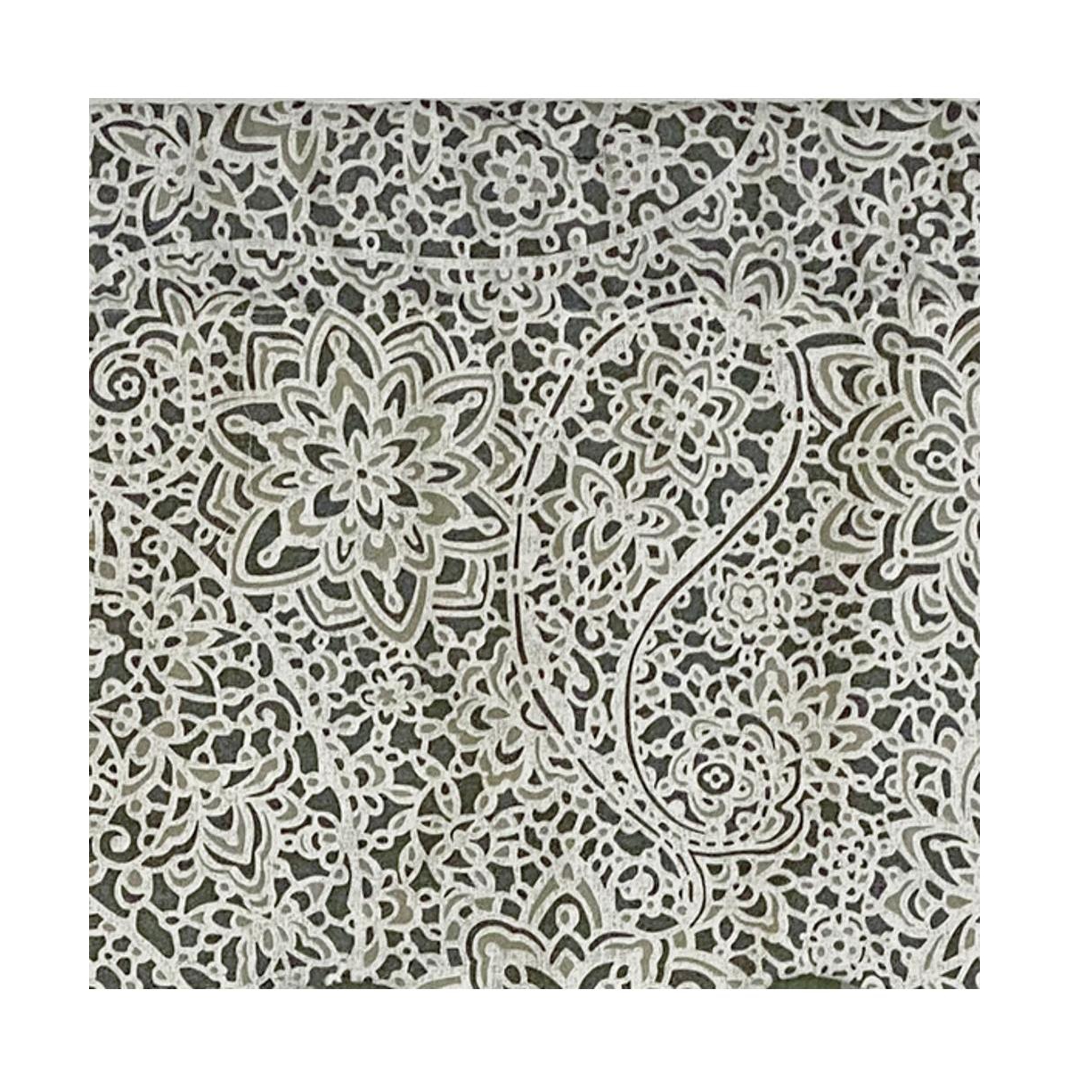 Rlf Home Stella Paisley Regal Valance Navy. 3" Rod Pocket 50"W x 17"L