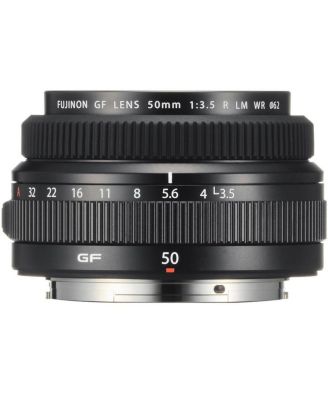 GF 50mm f/3.5 R LM WR Lens, Bundle with ProOptic 62mm Filter Kit, Cleaning Kit, Lens Cap Tether, Lens Case, Flex Lens Shade, Lens Cleaner, PC