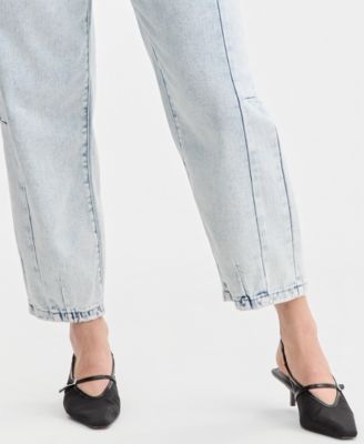 Women's Acid-Wash Barrel Jeans, Macy's Exclusive