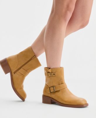 Women's Sablee Block Heel Moto Boots, Macy's Exclusive